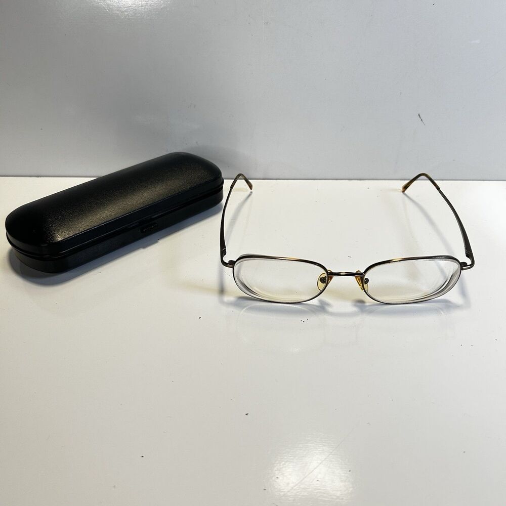 Oliver and Mac Ramsey BRN Eyeglasses FRAMES ONLY Unisex Gold Full Rim 54-19-140